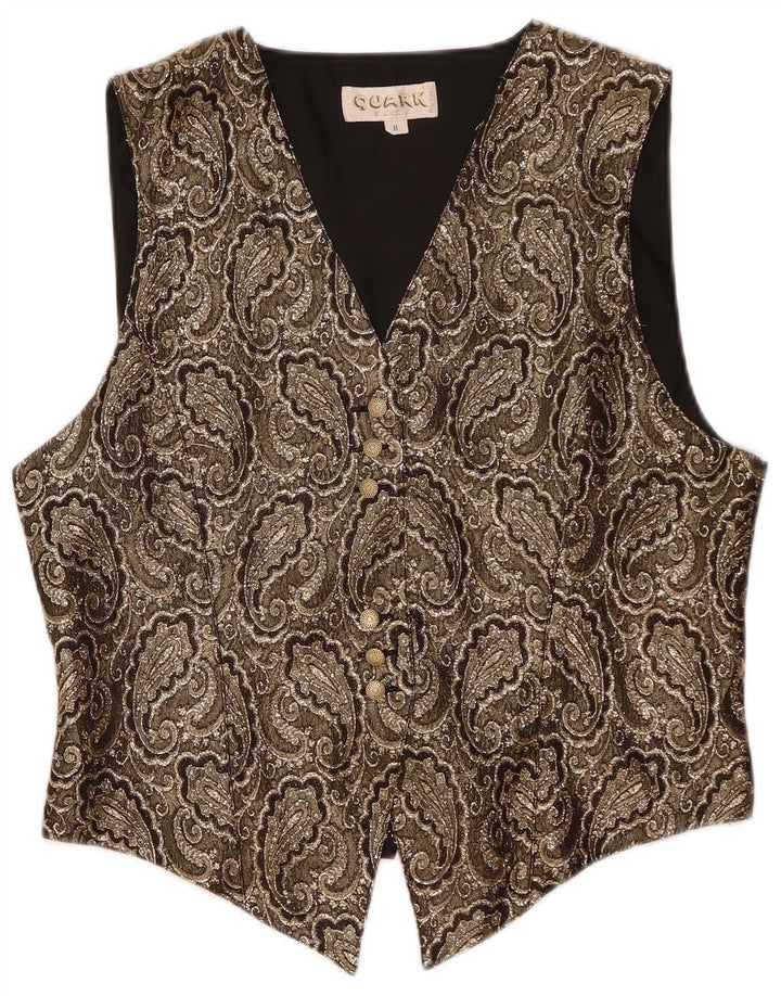 Quark Gilet Femme UK 44 Gris Moyen Paisley Polyester
