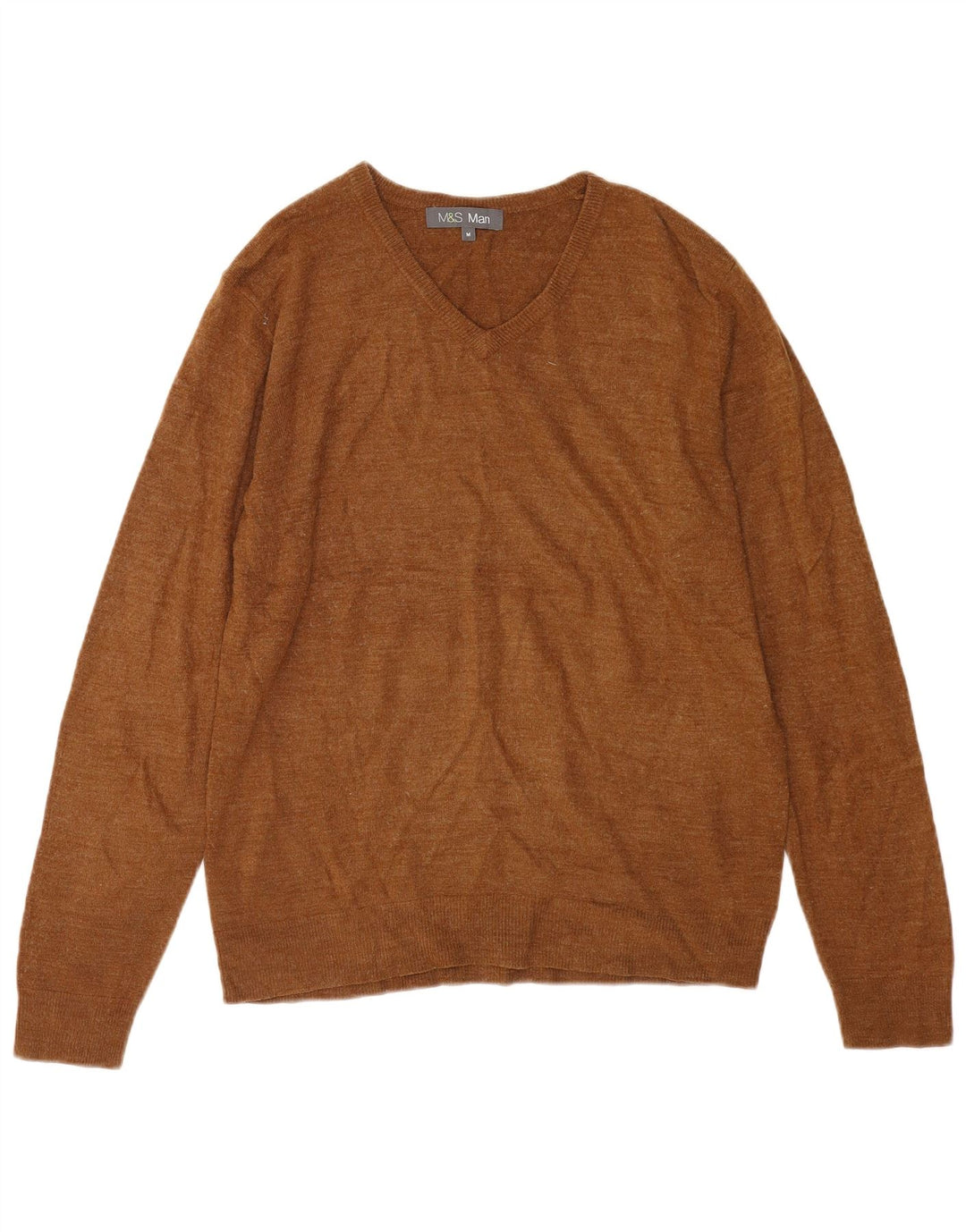 Marks & Spencer Pull Col V Homme Acrylique Marron Moyen