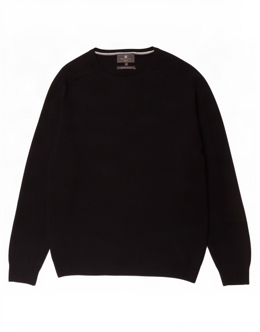 Marks & Spencer Pull coupe classique à col bateau pour homme en laine noire