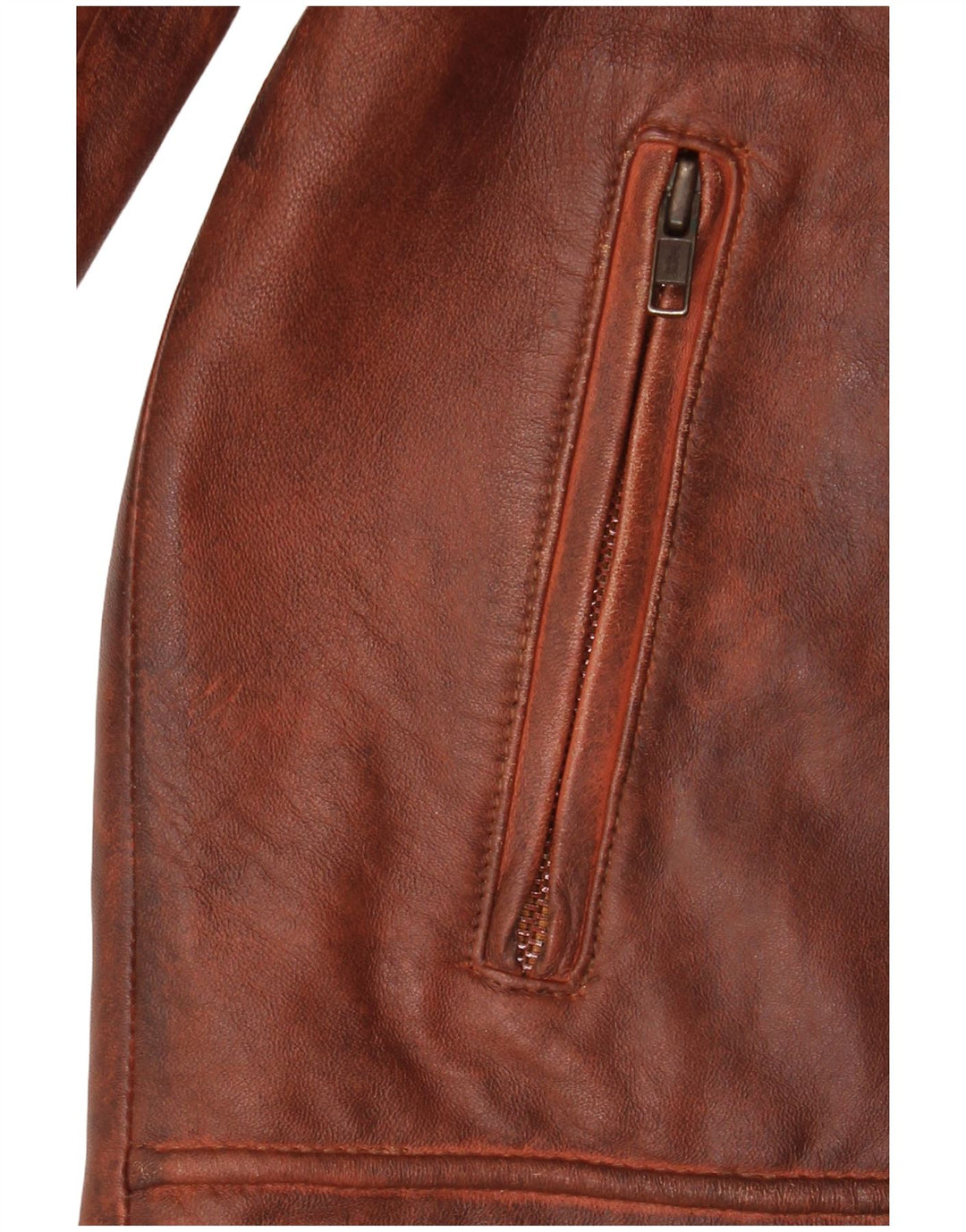 vintage Femmes UK 18 XL Cuir Marron