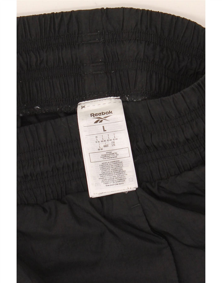 Reebok Pantalon de survêtement pour femme UK 16/18 Large Noir Polyamide