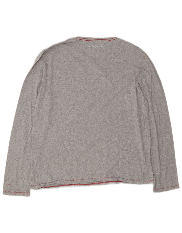 Desigual Haut Graphique Manches Longues XL Gris Homme