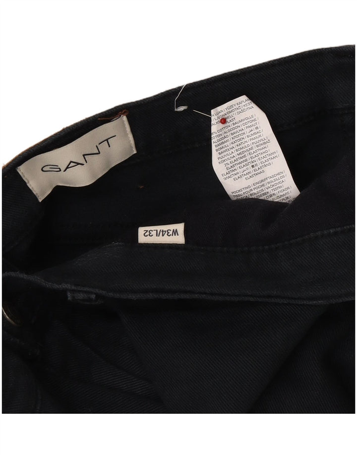Gant Jean Slim Homme W34 L32 Bleu Marine Coton
