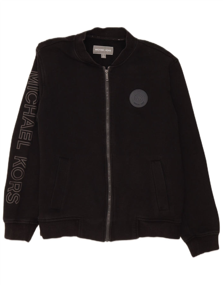 Michael Kors Veste de survêtement graphique pour hommes, grand coton noir