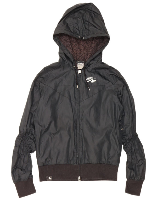 Nike Veste de survêtement à capuche pour femme UK 8/10 Petit Noir Polyester