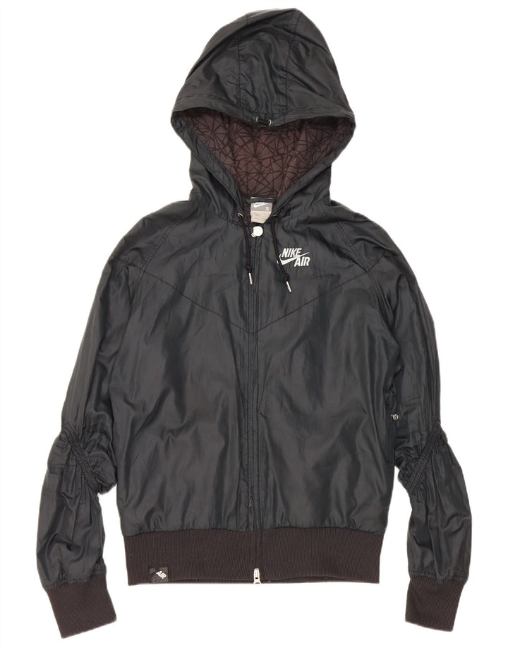 Nike Veste de survêtement à capuche pour femme UK 8/10 Petit Noir Polyester