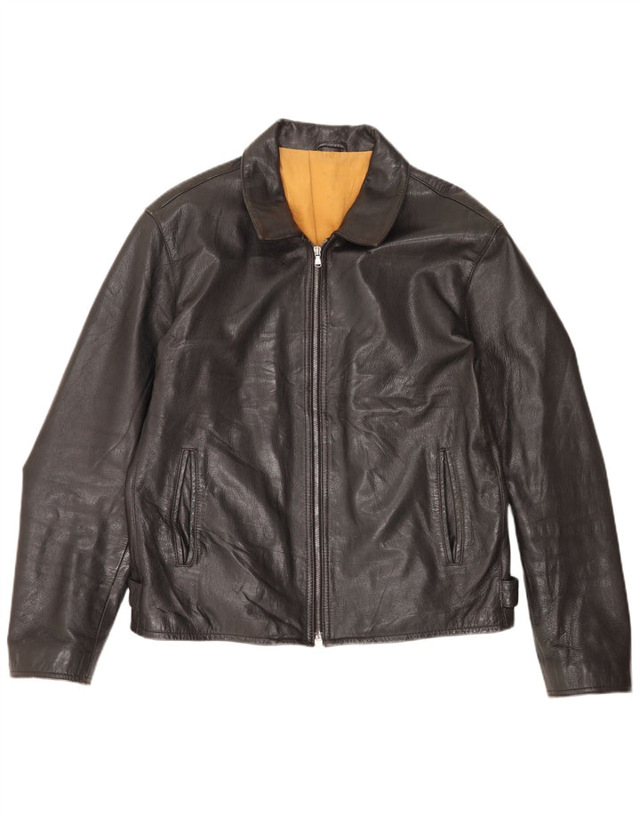 Protagonist Veste en cuir pour homme UK 40 Large Noir