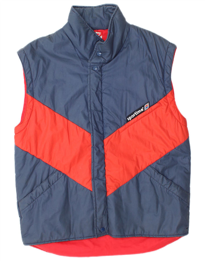 gilet rembourré vintage pour hommes IT 48 Polyester colorblock bleu marine moyen