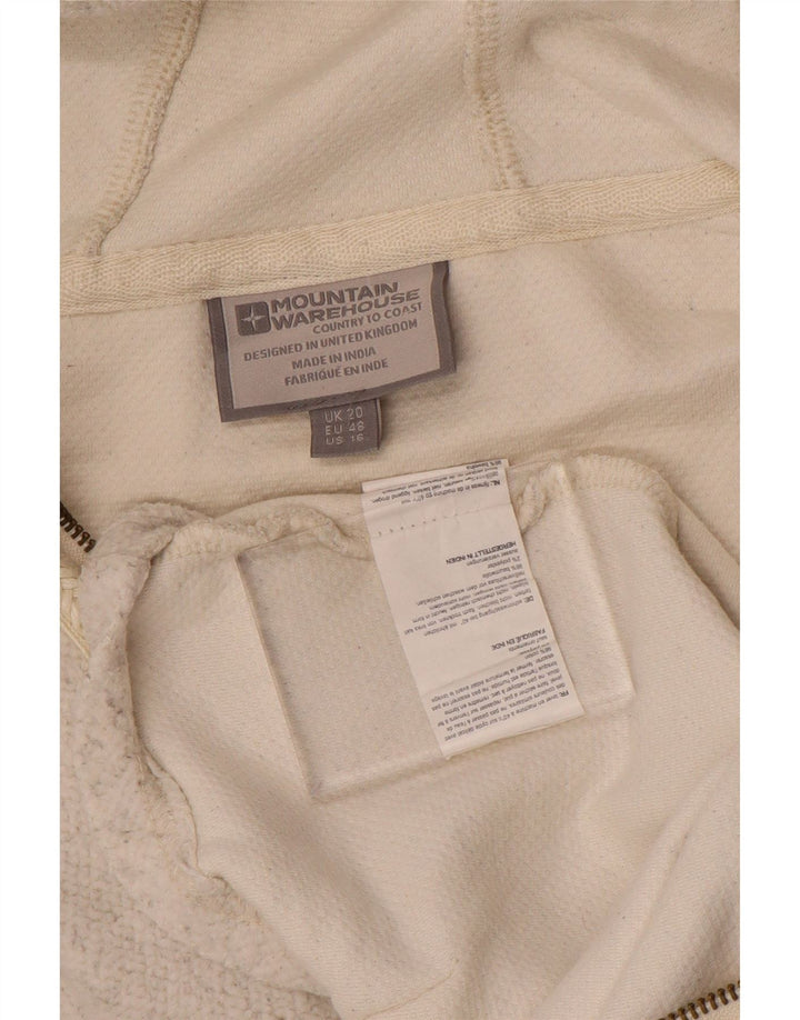 MOUNTAIN WAREHOUSE Pull à capuche zippé pour femme UK 20 2XL Blanc moucheté