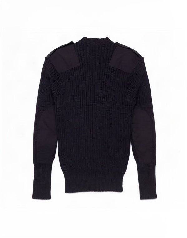 vintage Mens Militaire Col V Pull Pull XS Bleu Marine