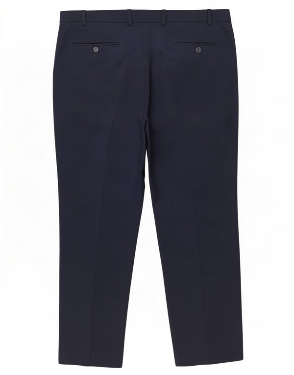 Marks & Spencer Pantalon de Costume Droit Homme W40 L31 Laine Bleu Marine