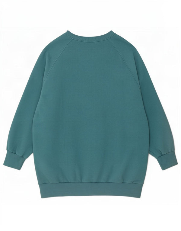 Zara Sweat-shirt surdimensionné pour femme UK 14 Bleu moyen