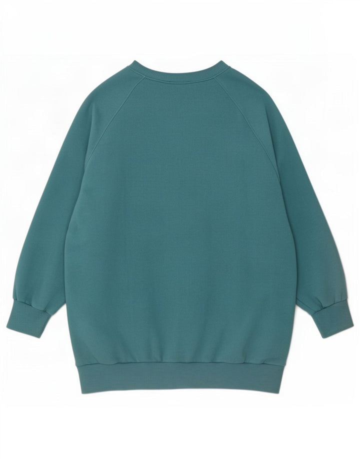 Zara Sweat-shirt surdimensionné pour femme UK 14 Bleu moyen