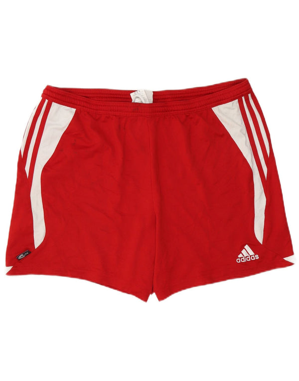 Adidas Short de sport Climalite pour homme XL Rouge Colorblock Polyester
