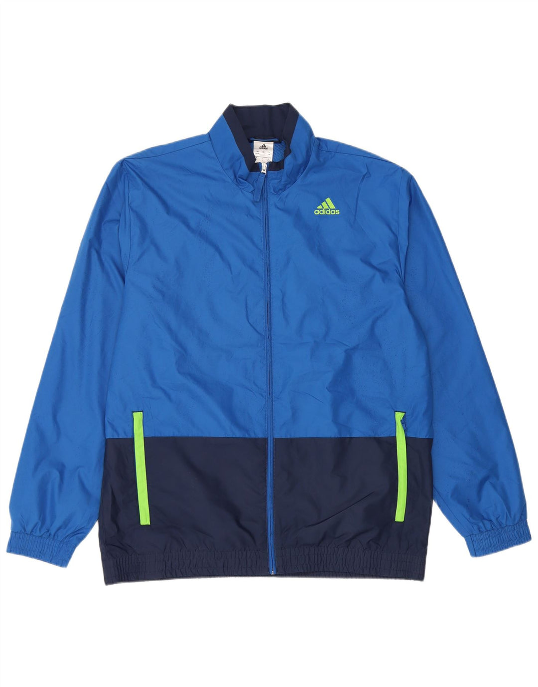 Adidas Veste de survêtement pour homme UK 42/44 Large Bleu Colorblock Polyester
