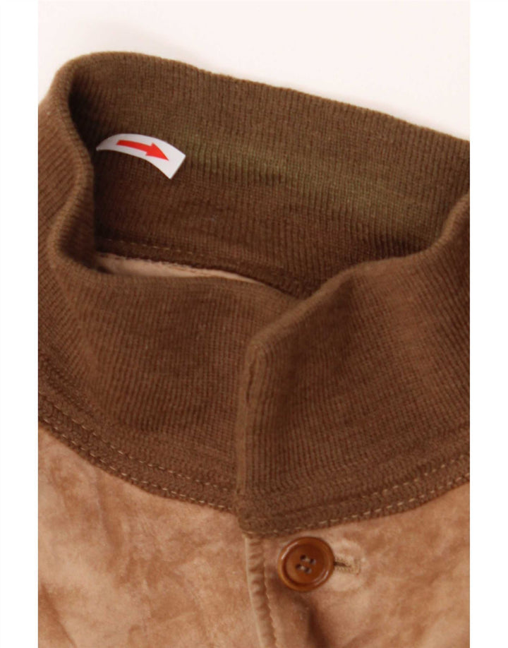 veste en daim homme vintage UK 38 Brun moyen