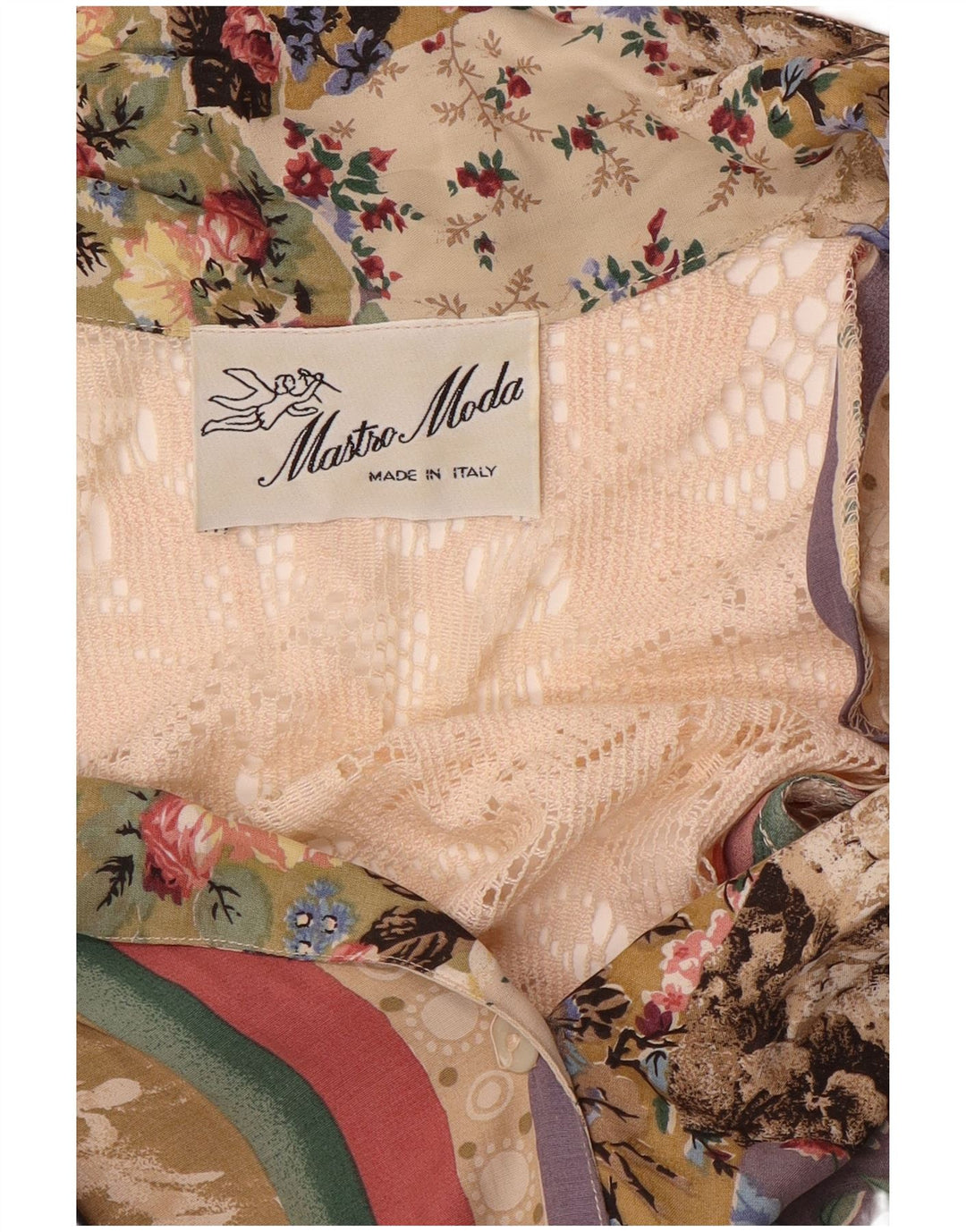 MASTRO MODA Robe chemise pour femme UK 12 Medium Multicolore Floral