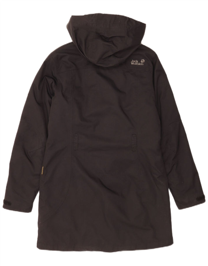 Jack Wolfskin Manteau coupe-vent surdimensionné à capuche pour femme UK 10 Petit Noir