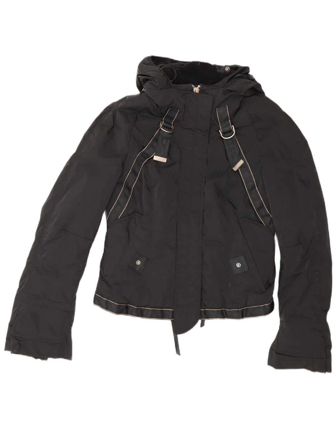 Marithe François Girbaud Veste matelassée à capuche pour femme IT 42 Medium Noir