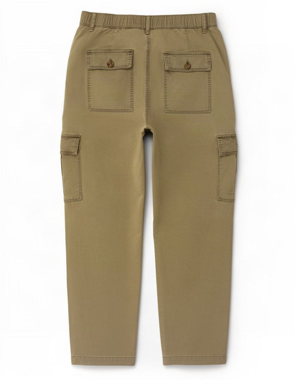 Marks & Spencer Pantalon cargo de jogging pour femme UK 12 Medium W30 L26 Kaki