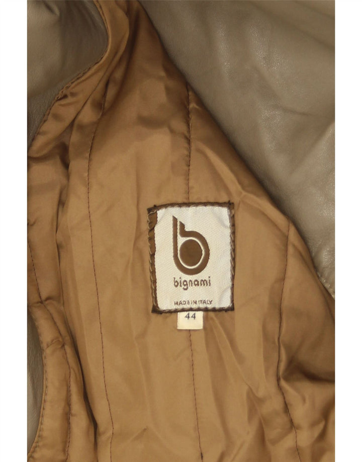 Bignami Veste en Cuir Femme IT 44 Gris Moyen