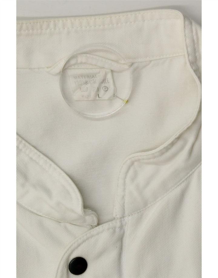 veste utilitaire homme vintage UK 40 Grand coton blanc