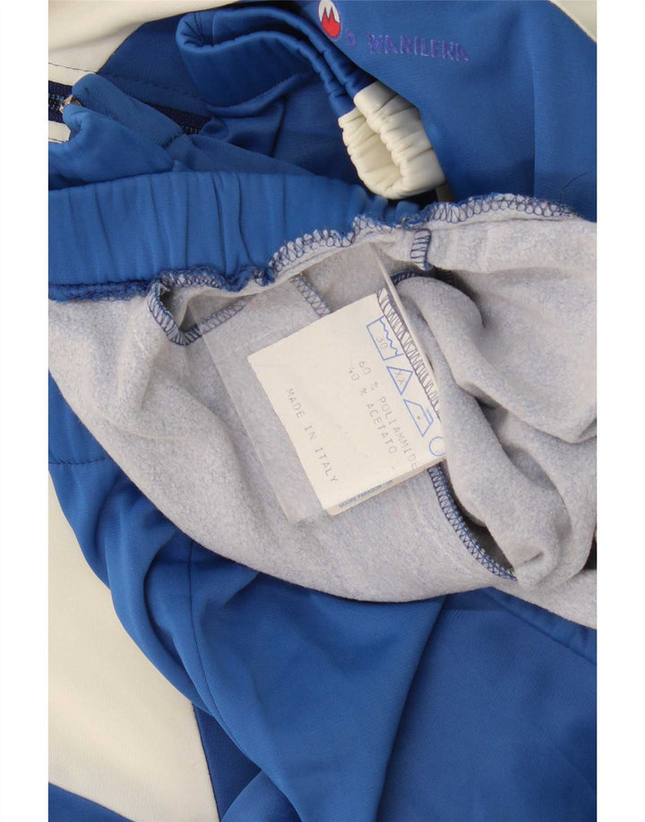Vintage Veste de survêtement pour homme Bleu moyen Colourblock Polyamide