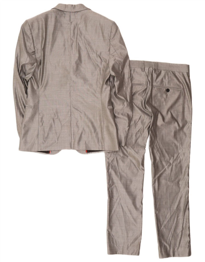 Bikkembergs Costume 2 pièces pour homme avec 1 bouton IT 46 Small W34 L36 Laine grise