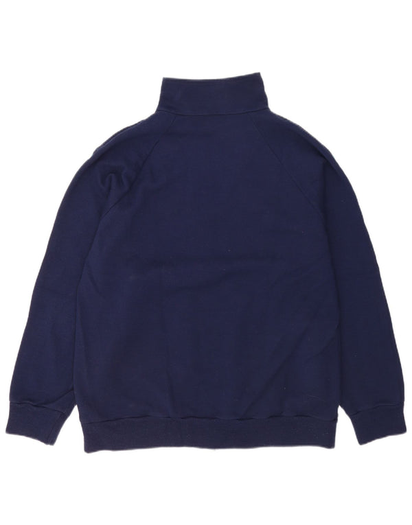 vintage Mens Survêtement Top Veste EU 46 XL Bleu Marine Colourblock