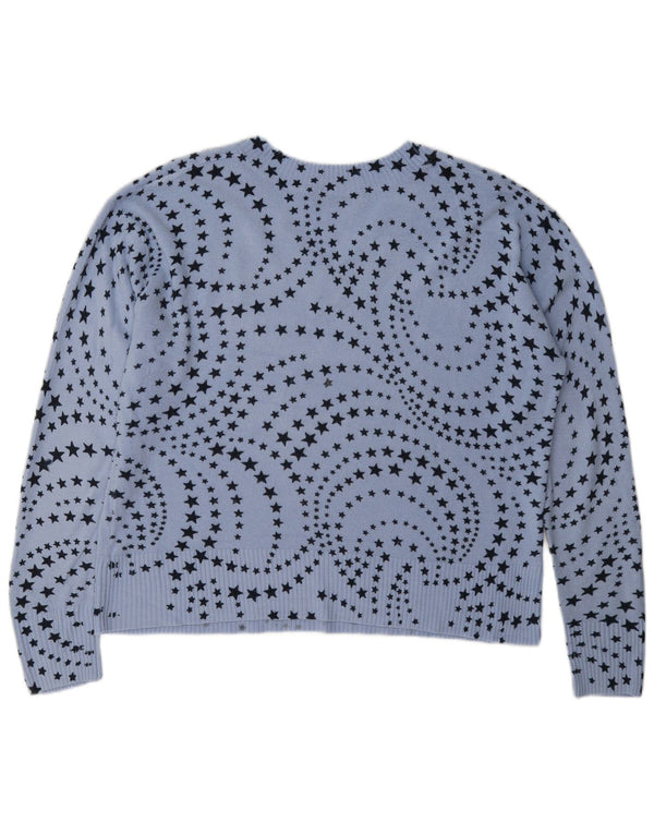 Marks & Spencer Pull col en V pour femme UK 16 Large Bleu