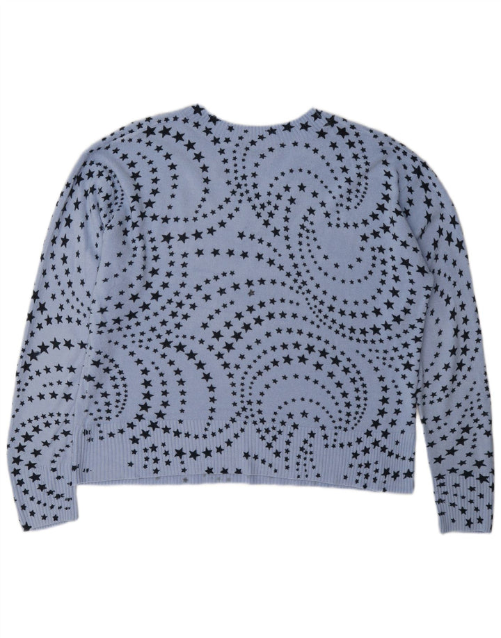 Marks & Spencer Pull col en V pour femme UK 16 Large Bleu