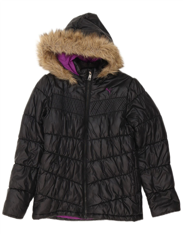 Puma Veste matelassée à capuche fille 11-12 ans Noir Polyester