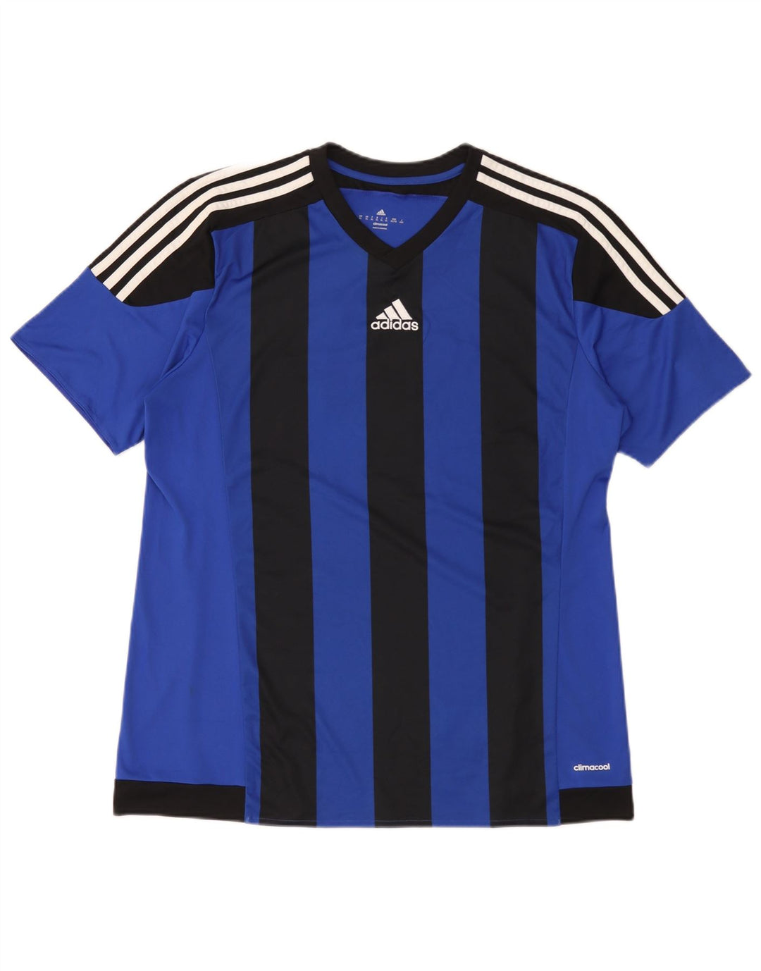 Adidas Hommes Climacool Graphic T-Shirt Top XL Bleu Colorblock Polyester