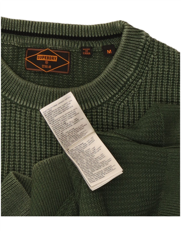 Superdry Pull Col Ras Du Cou Homme Vert Moyen Coton