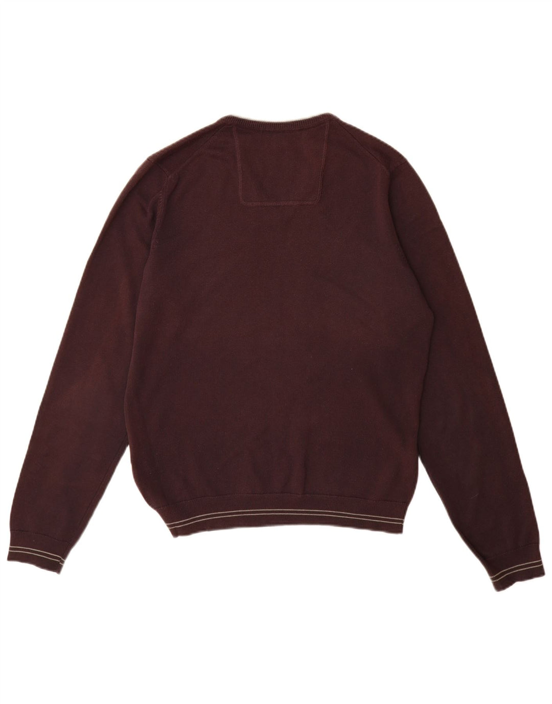 HUGO BOSS Pull col V Homme Petit Marron Coton