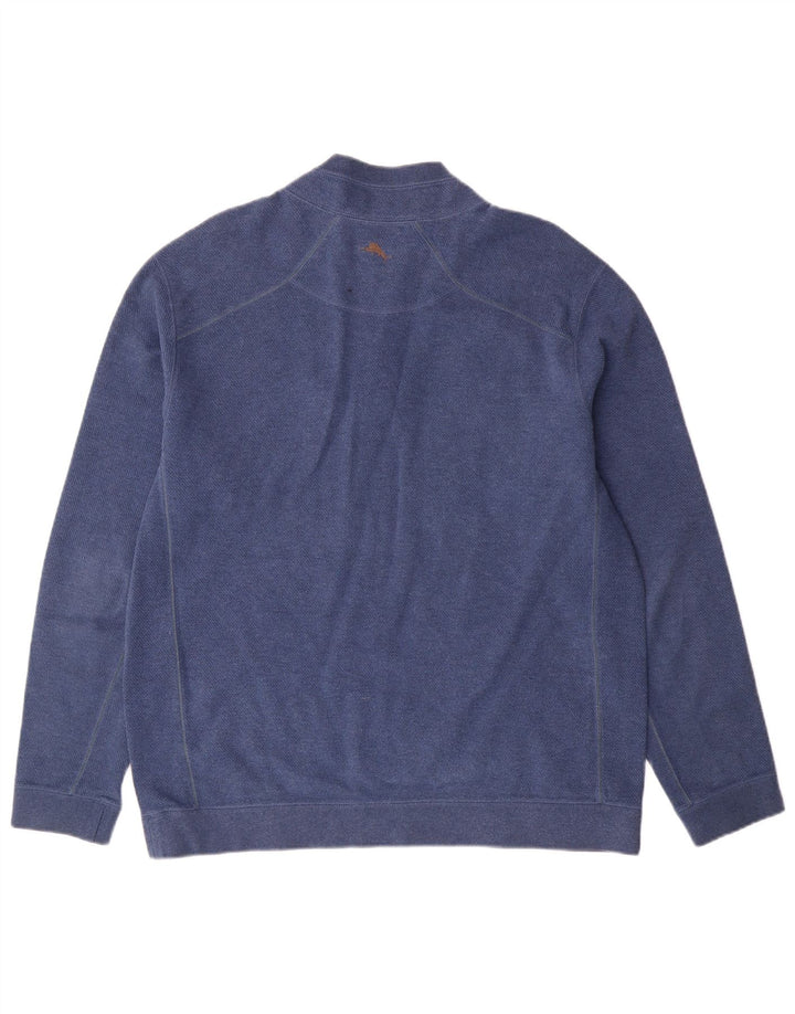 Tommy Bahama Sweat-shirt à col zippé pour homme, grand bleu