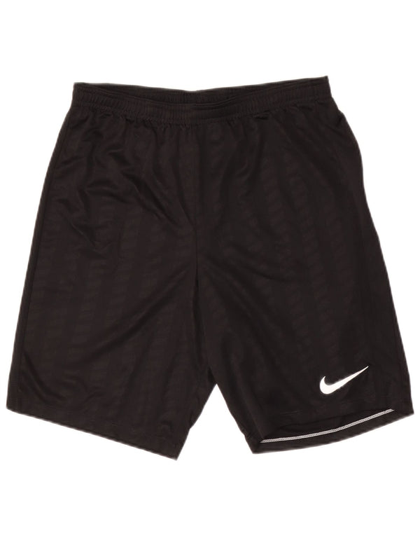 Nike Short de sport Dri Fit pour homme en polyester rayé noir moyen