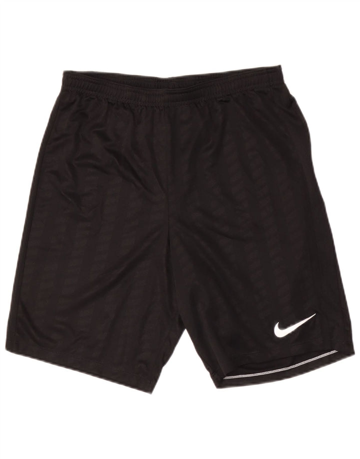Nike Short de sport Dri Fit pour homme en polyester rayé noir moyen