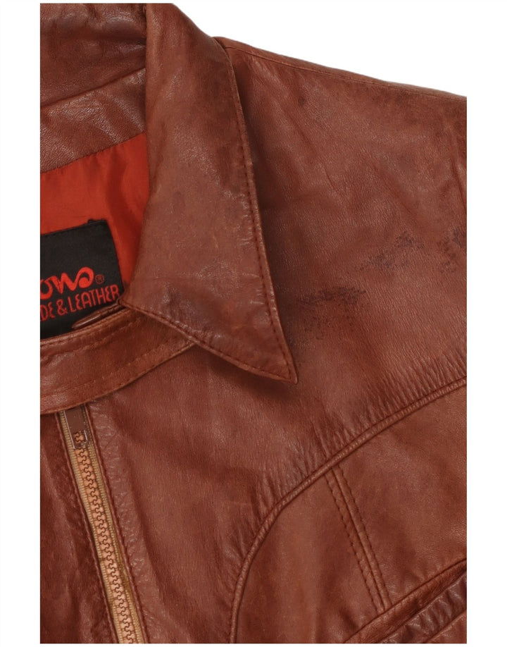 Wilsons Veste en cuir pour femme IT 44 Cuir marron moyen