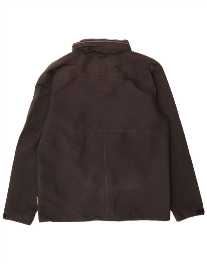 Jack Wolfskin Veste de pluie à capuche pour homme UK 36/38 Medium Noir Polyester