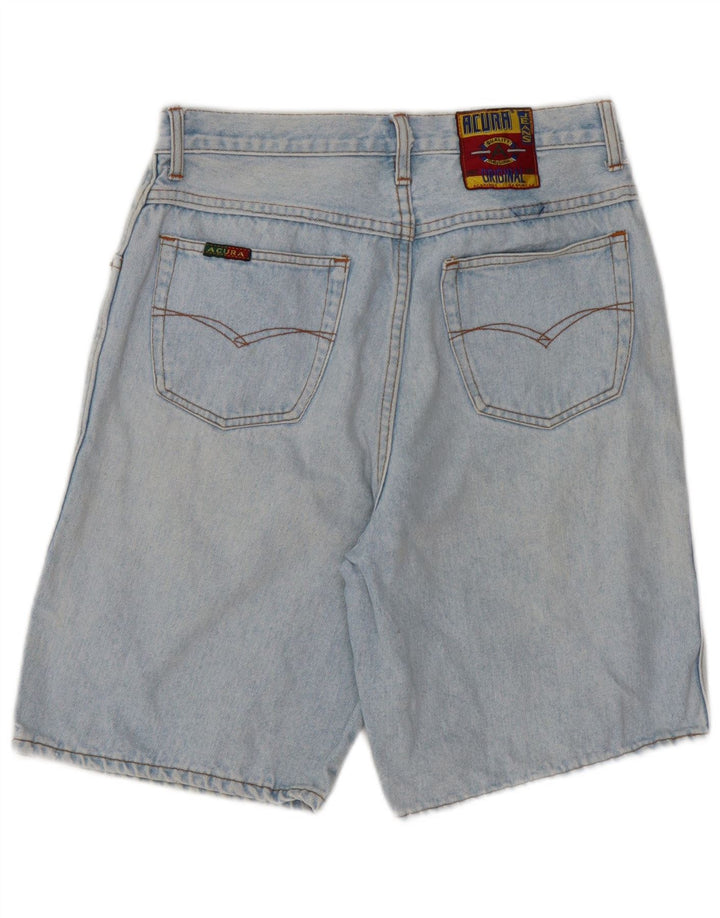 VINTAGE Short en jean femme W29 coton bleu moyen