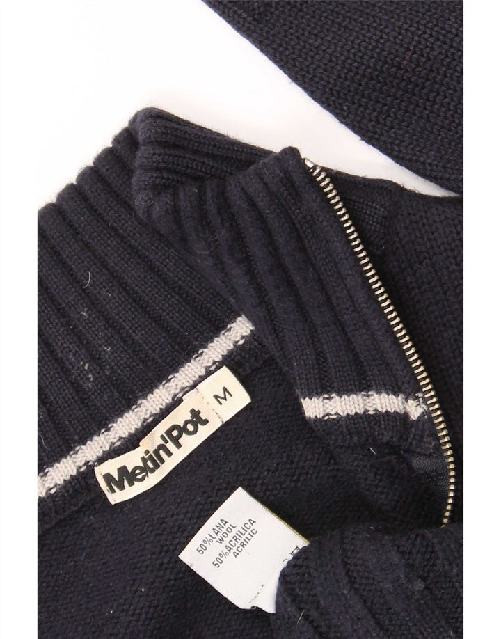 Meltin' Pot Cardigan pour femme en laine bleu marine moyen UK 14