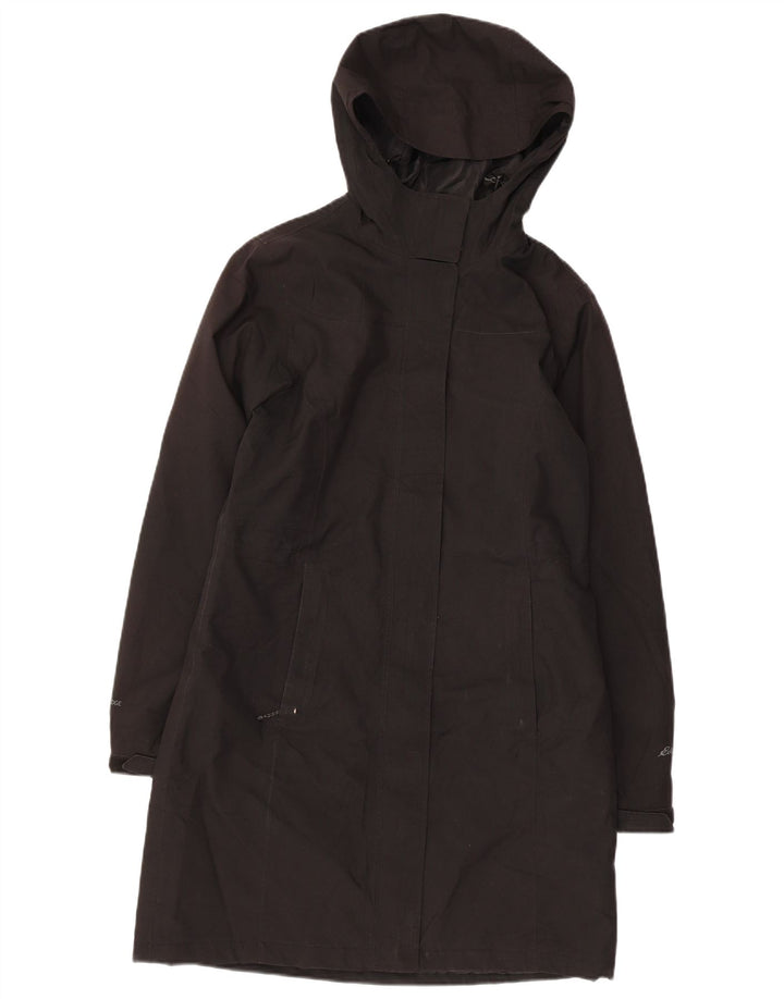 Eddie Bauer Manteau coupe-vent à capuche pour femme UK 6 XS Noir Polyester