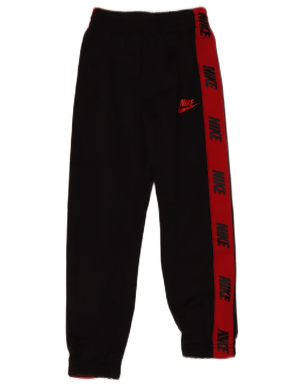 Nike Boys Graphic Tracksuit Trousers Joggers 6-7 Years Black Colourblock