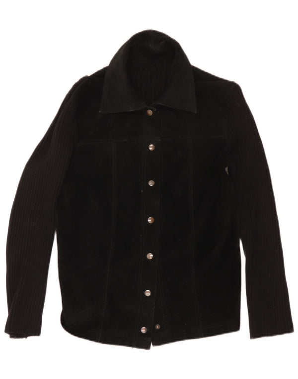 Veste en daim vintage filles 11-12 ans noir