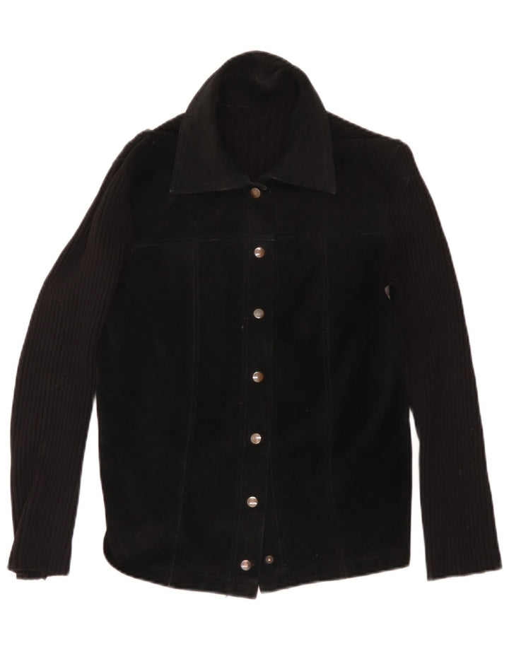 Veste en daim vintage filles 11-12 ans noir