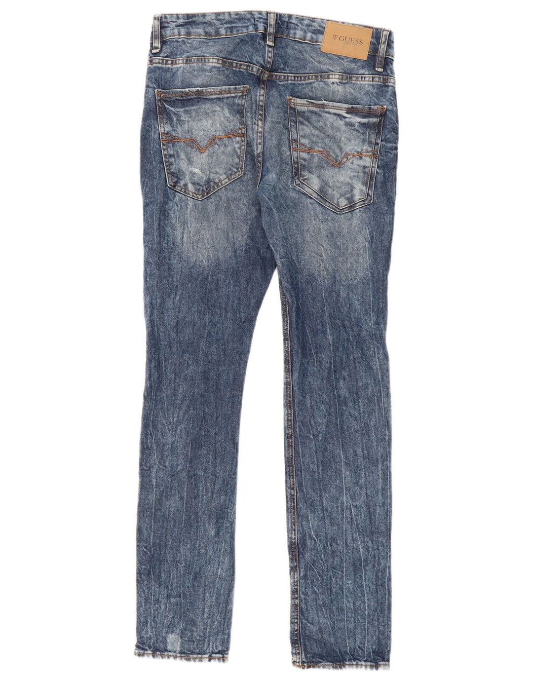 Guess Jean slim vieilli W31 L31 en coton bleu pour homme