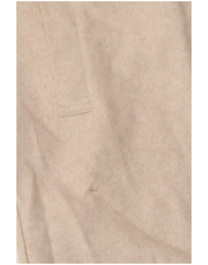 Zara Manteau à capuche pour femme UK 12 Polyester beige moyen