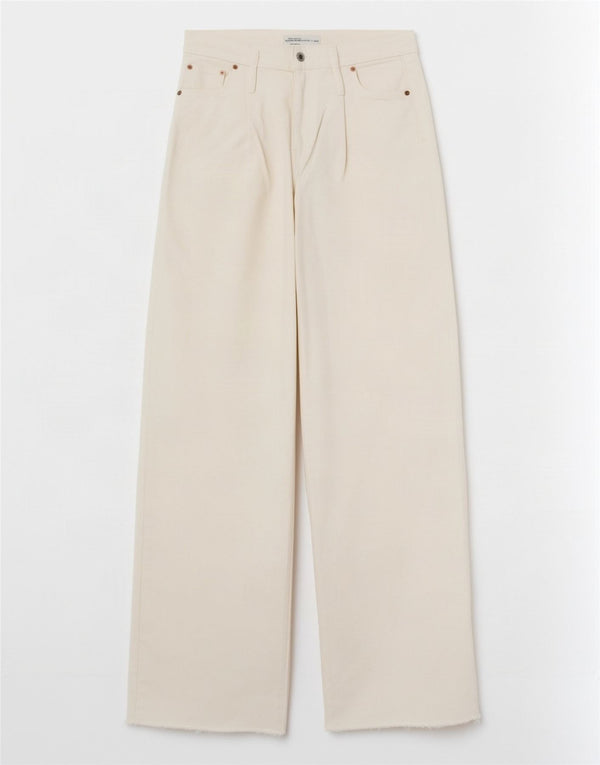 Zara Jean taille haute pour femme, jambe large, EU 36 XS W26 L32, coton blanc