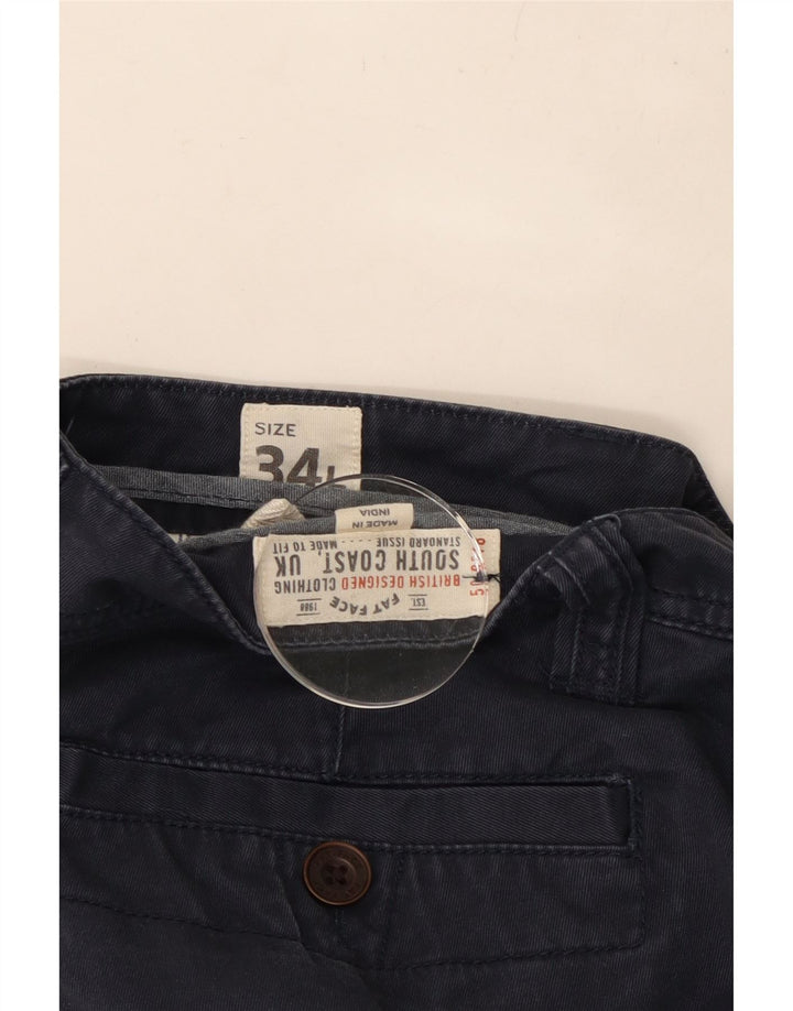 FAT FACE Pantalon Chino Slim Homme W34 L34 Bleu Marine Coton